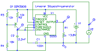 Schaltung des Sägezahngenerators