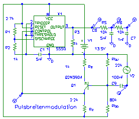 Schaltung des Pulsbreitenmodulators