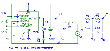 Schaltung des Pulsbreitenmodulators