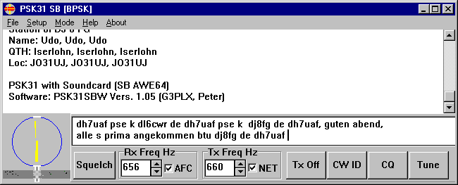 PSK31-Programm nach G3PLX