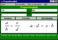 Programm zur Dreisatzrechnung