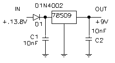 aus 14 mach 9 Volt